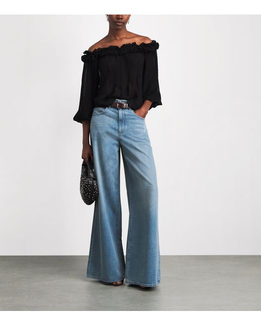 PAIGE Blue Cameron Wide-Leg Jeans