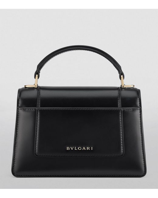BVLGARI Black Mini Leather Serpenti Forever Top-handle Bag
