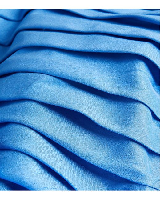 Rachel Gilbert Blue Pleated Marji Midi Dress