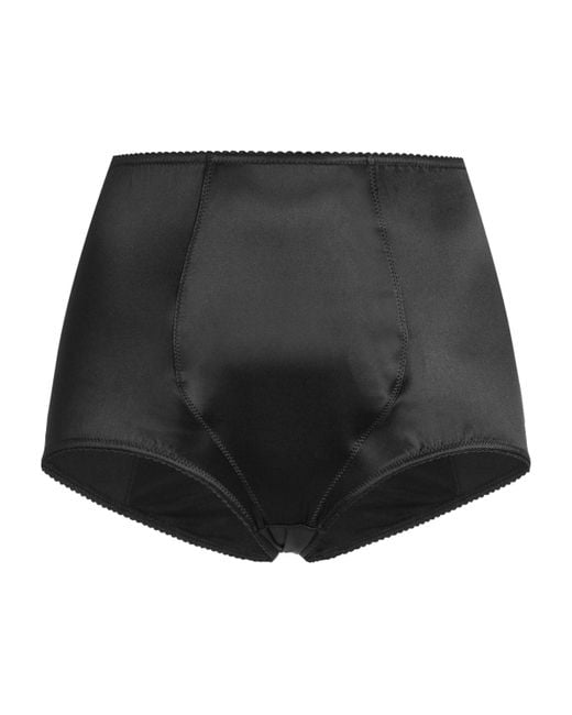 Dolce & Gabbana Black Silk High-Rise Briefs