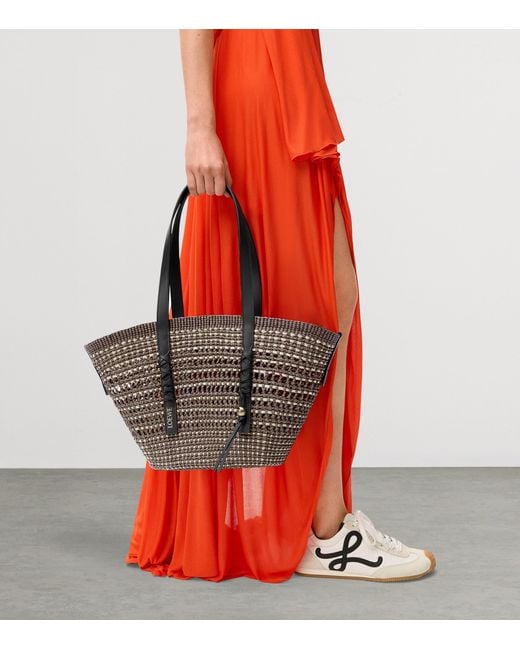 Loewe Black X Paula's Ibiza Medium Braid Basket Bag