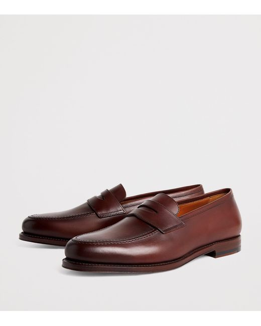 Polo Ralph Lauren Brown Leather Maestra Penny Loafers