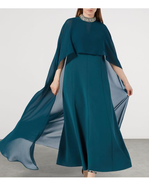 marina rinaldi green dress Embellished Arte Maxi in R2T44-050