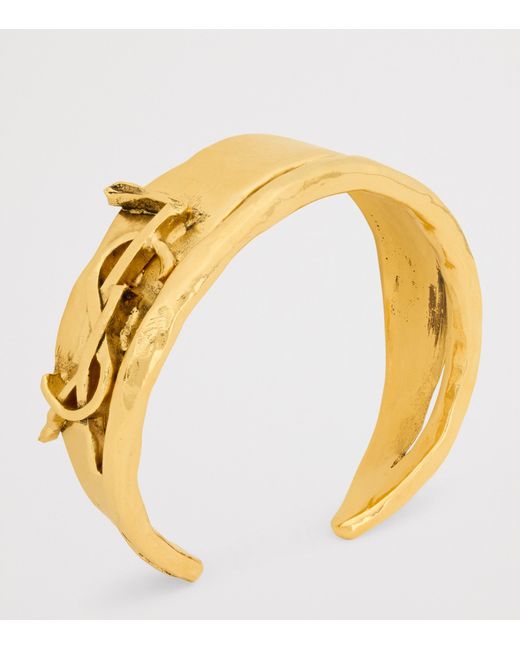 Saint Laurent Metallic Cassandre Monogram Bangle