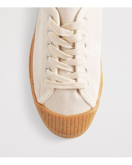 Polo Ralph Lauren White Canvas Essence 100 Cap-Toe Sneakers