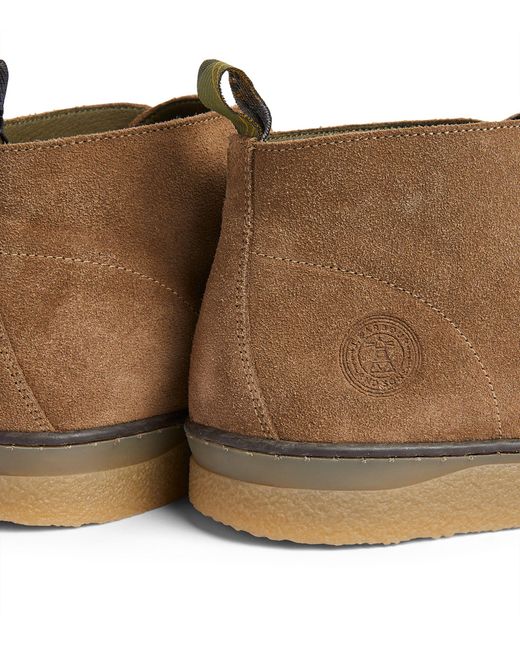 Barbour Brown Suede Reverb Chukka Boots for men