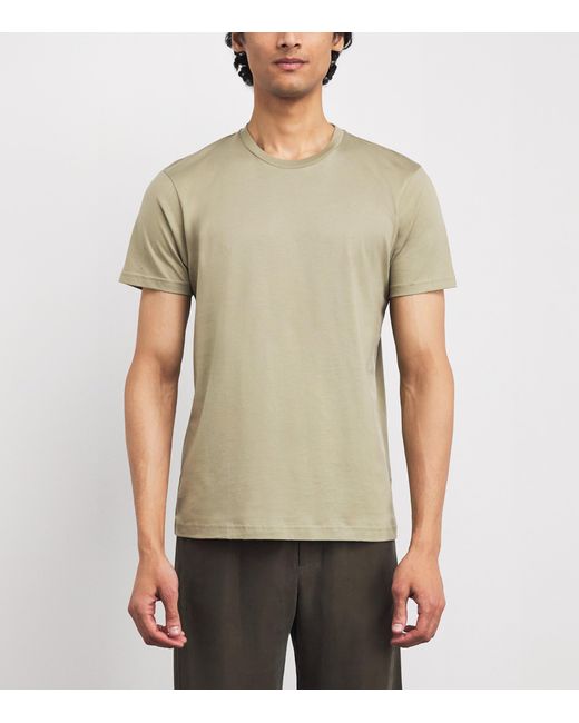Sunspel Green Supima Cotton Riviera T-Shirt for men