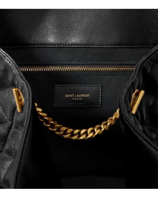 Saint Laurent Black Medium Icare Quilted Tote Bag