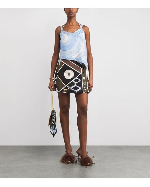 Emilio Pucci Multicolor Wool Vivara Mini Skirt