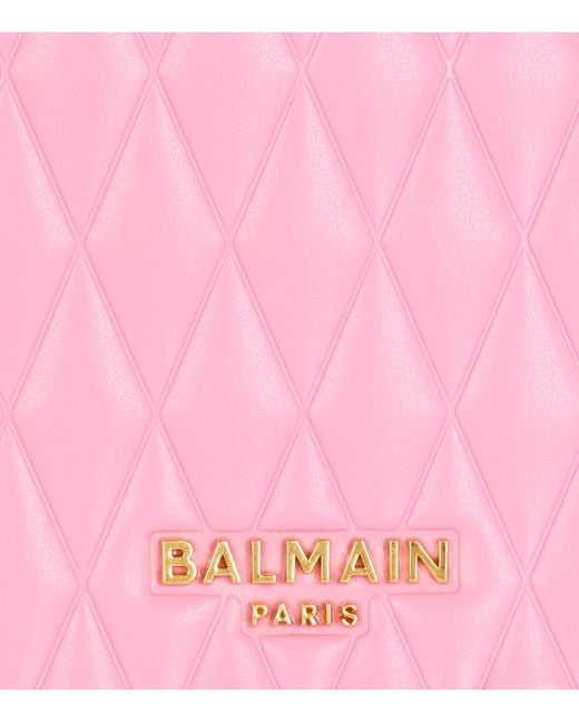Balmain Pink Medium Leather Jolie Madame Bag