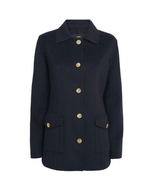 Arma Blue Merino Wool Alexandra Jacket