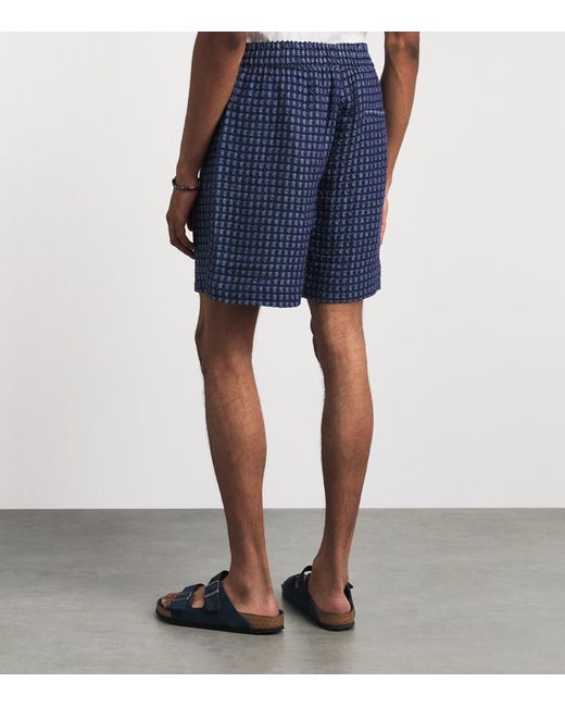 CHE Blue Linen Riita Shorts for men