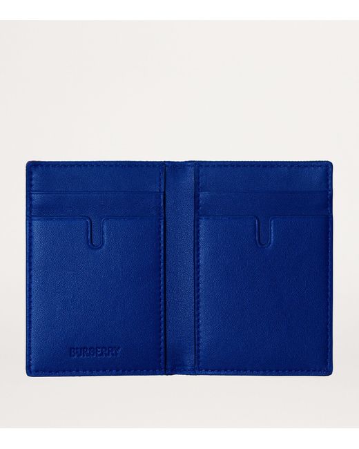 Burberry Blue Check Bifold Card Holder for men