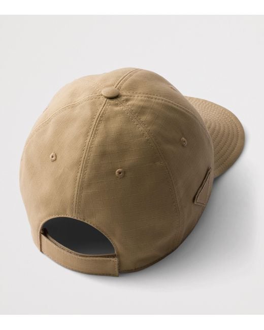 Prada Natural Cotton Ripstop Baseball Cap for men