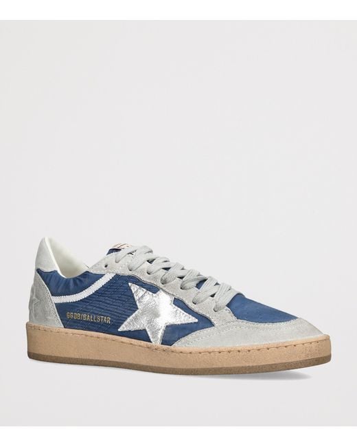 Golden Goose Deluxe Brand Blue Suede Ball Star Sneakers