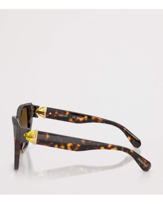 Swarovski Brown Sk6044U Irregular Sunglasses