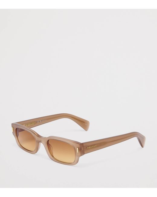 McQueen Natural T-Bar Rivet Panthos Sunglasses