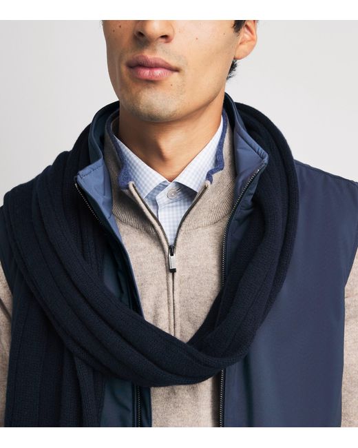 Paul & Shark Blue Padded Reversible Gilet for men