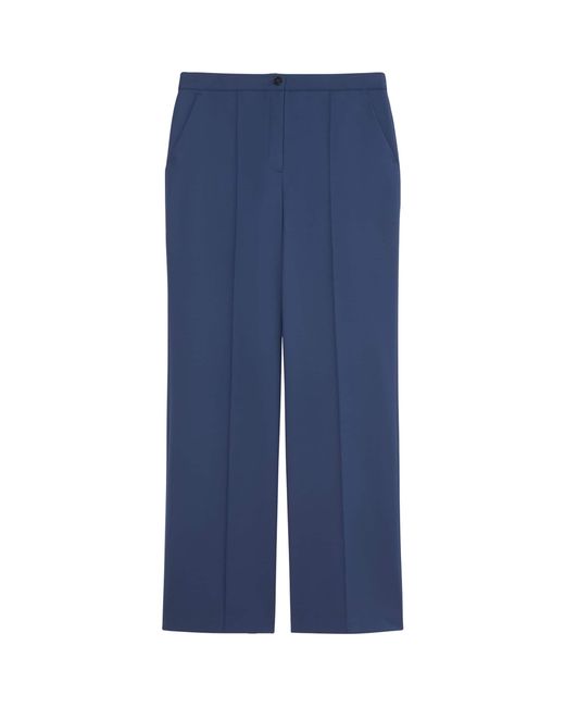 Marina Rinaldi Blue Tailored Straight Trousers