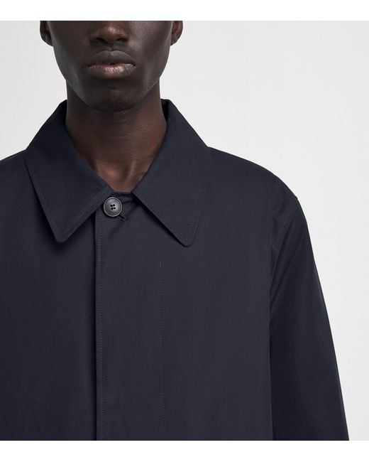 Sunspel Blue Cotton Ventile Overcoat for men