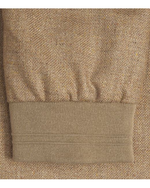 Corneliani Natural Silk-Virgin Wool Bomber Jacket for men