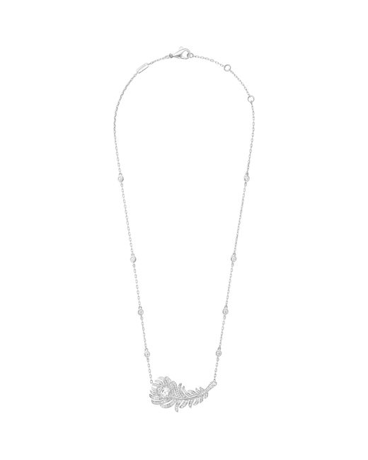 Boucheron White And Diamond Plume De Paon Pendant