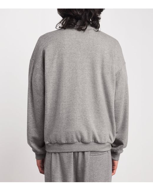 The Row Gray Ry Cotton Collared Sweater for men