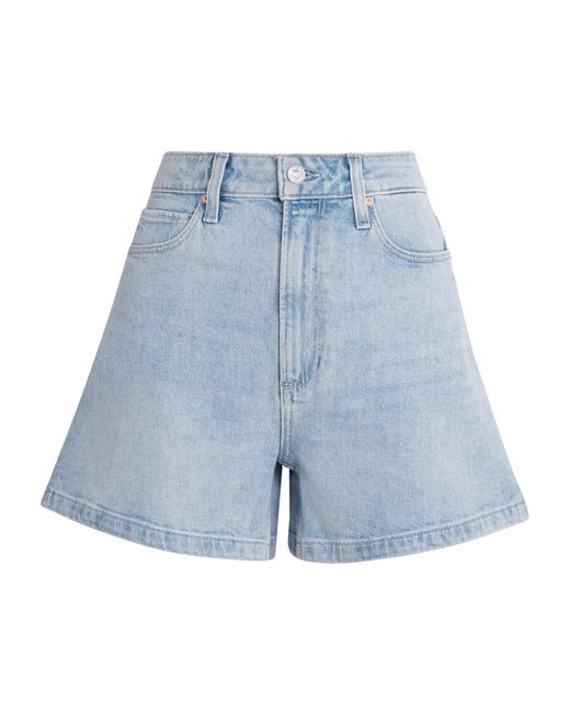 PAIGE Blue Dani High-Rise Denim Shorts
