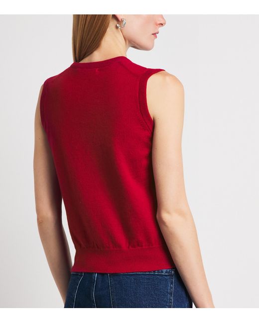 Johnstons Red Cashmere Iris Tank Top