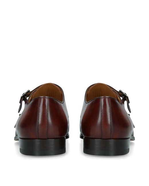 Magnanni Shoes Natural Burnished Double-monk Shoes for men