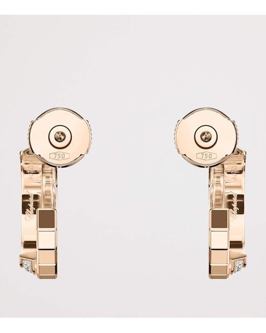 Chopard Natural And Diamond Ice Cube Hoop Earrings