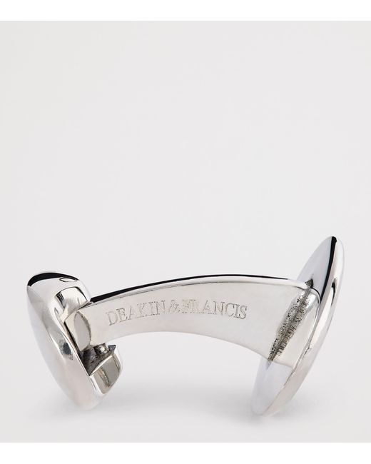 Deakin & Francis Blue Sterling Fancy Pattern Cufflinks for men