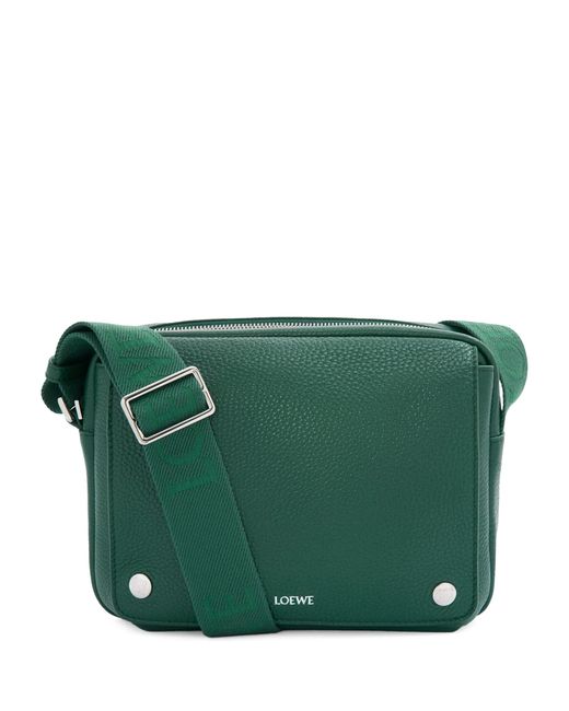 Loewe Green Xs Leather Pebble Messenger Bag for men