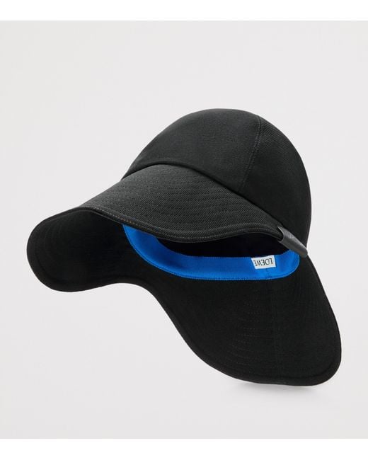 Loewe Black Cotton Canvas Hiker Hat