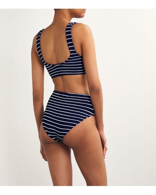Hunza G Blue Striped Nadine Bikini