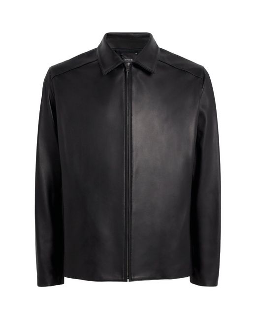 Vince Black Lamb Leather Jacket for men