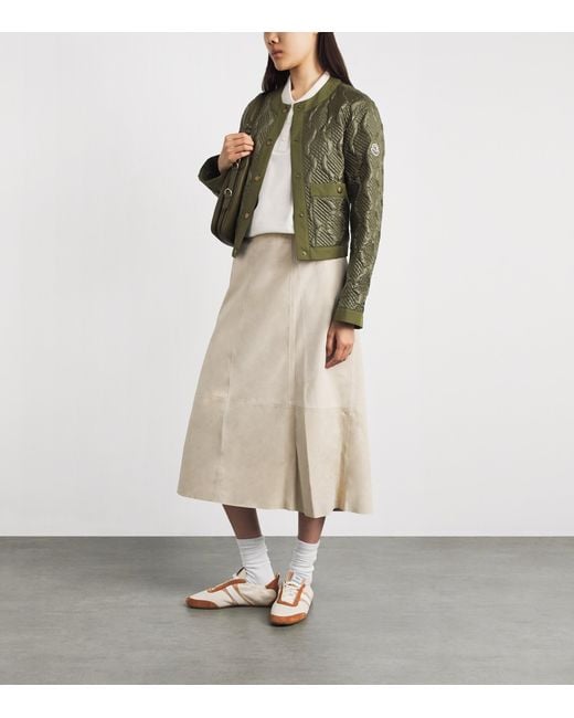 Moncler Green Down Libellule Jacket