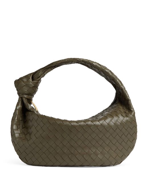 Bottega Veneta Green Leather Jodie Top-Handle Bag