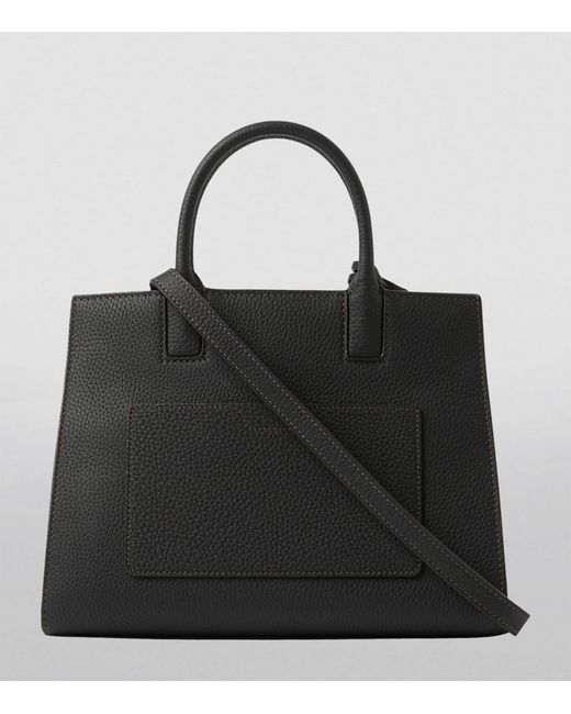 Burberry Black Small Leather Frances Tote Bag