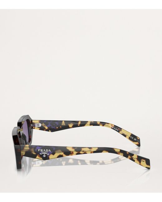 Prada Purple Acetate Rectangular Sunglasses