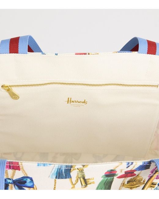 Harrods Red Large Tassel Tote Bag