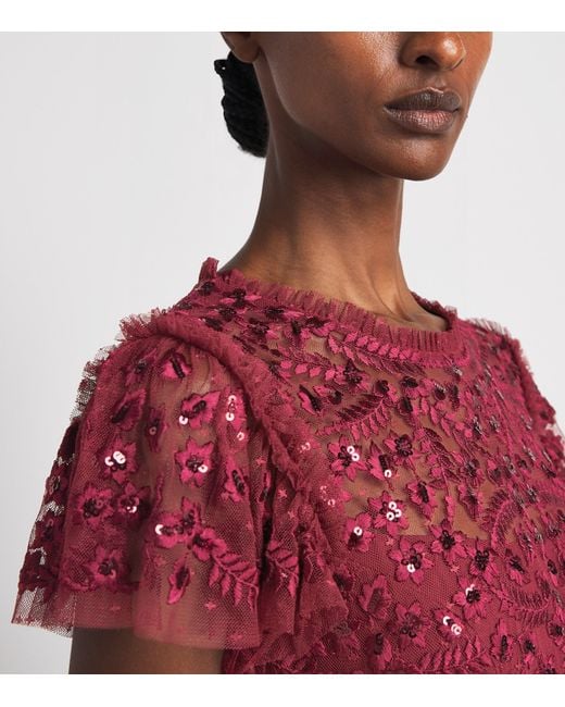 Needle & Thread Red Clover Midi Dress