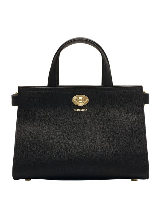 Burberry Black Mini Calfskin Cotswolds Tote Bag