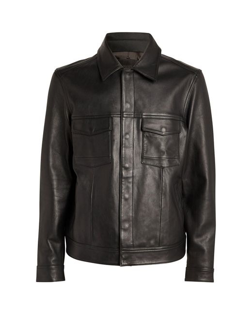 PAIGE Black Leather Pedro Jacket for men