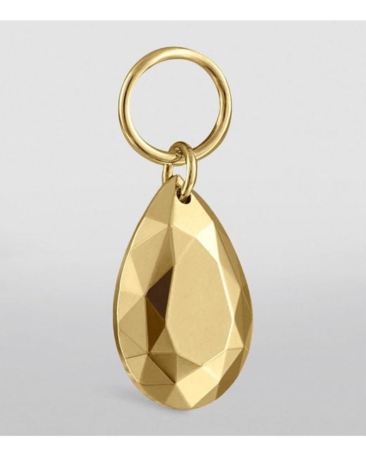 Maria Tash Metallic Faceted Pear Single Charm