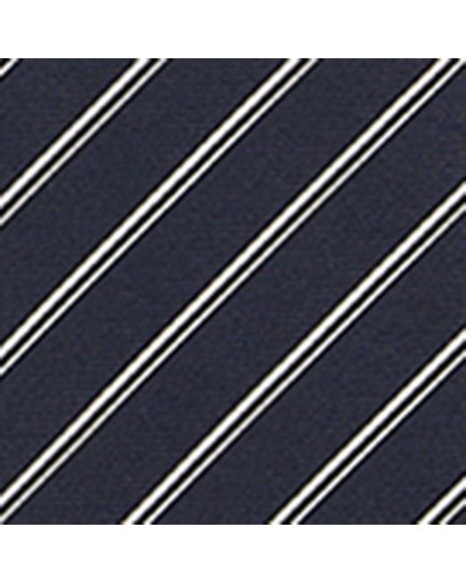 Emporio Armani Blue Silk Woven Double-stripe Tie for men