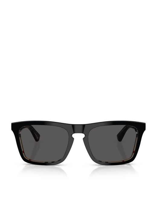 Burberry Black Acetate Square Sunglasses for men