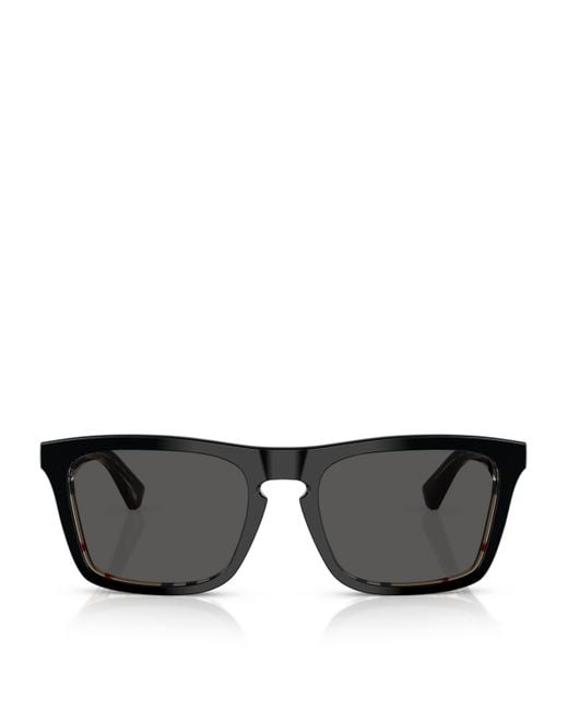 Burberry Black Acetate Square Sunglasses for men