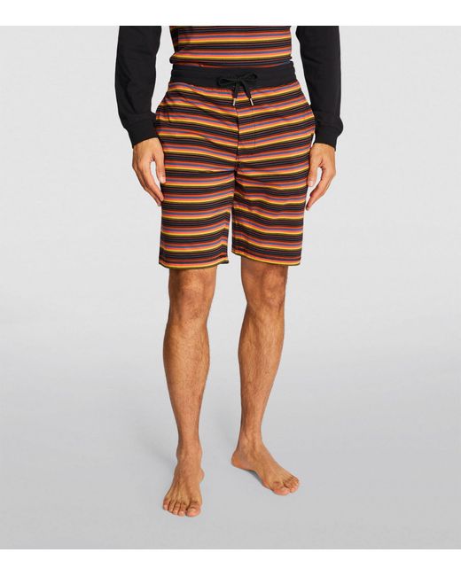 Paul Smith Multicolor Stretch-cotton Striped Lounge Shorts for men