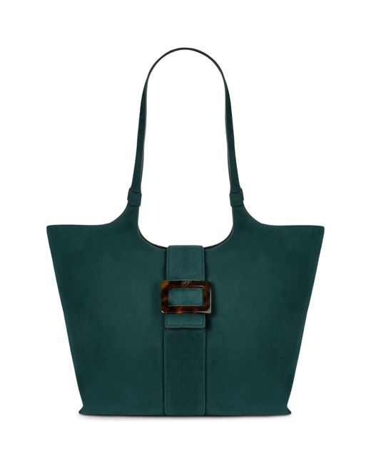Roger Vivier Green Suede Belle Vivier Shopper Bag